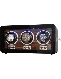 ORYX Winder para 3 Relojes Automáticos Negro 15 Modos Rotación 2