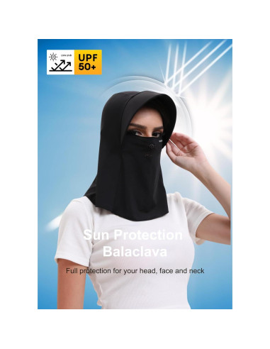 Máscara Balaclava Solar UPF 50+ para Mujeres - Transpirable y Ligera