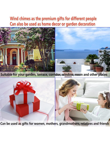 Campanas de Viento de Bronce Colibrí Solawindchime 89cm