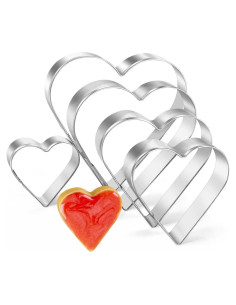 Juego de Cortadores de Galletas Corazón Gtmkina 5 Piezas Acero Inoxidable