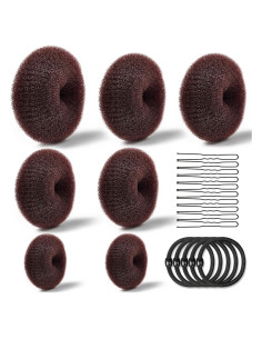 Hacedor de Moño Donut TsMADDTs 7PCS con Bandas y Pasadores