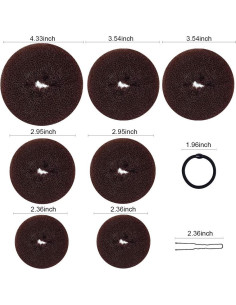 Hacedor de Moño Donut TsMADDTs 7PCS con Bandas y Pasadores 2