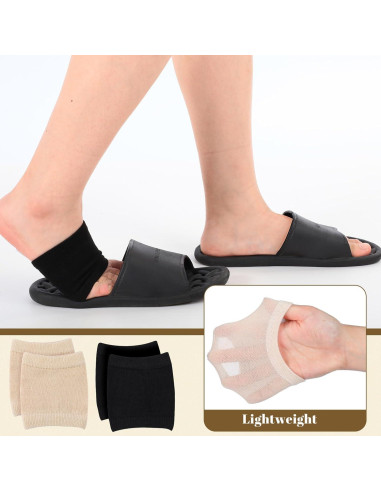 10 Pares de Calcetines de Sandalias para Mujeres - Negro y Piel