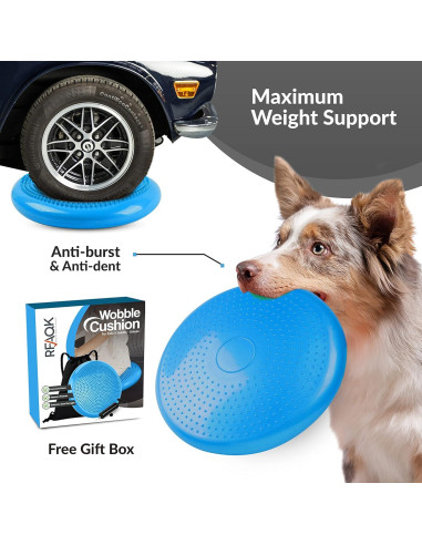 Cojín de Inestabilidad RFAQK Azul 33.5 cm - Mejora Postura y Equilibrio