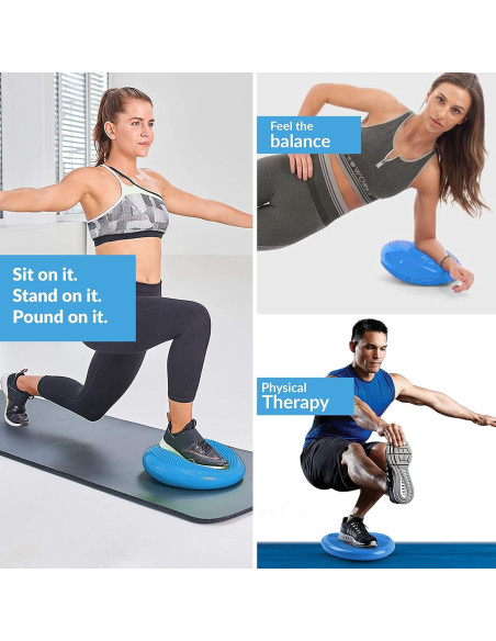Cojín de Inestabilidad RFAQK Azul 33.5 cm - Mejora Postura y Equilibrio