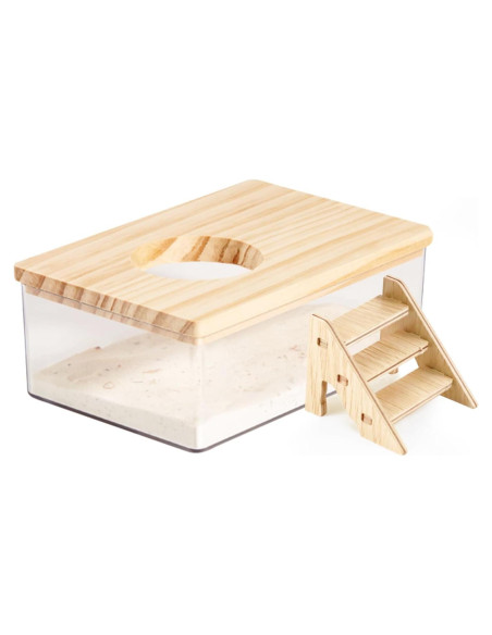 Contenedor de Baño de Arena para Hámster Guleite Rectángulo Pequeño