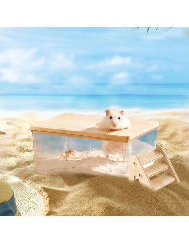 Contenedor de Baño de Arena para Hámster Guleite Rectángulo Pequeño