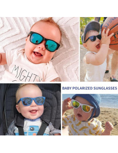 Gafas de sol polarizadas HYCREDI para bebés 0-18 meses 2