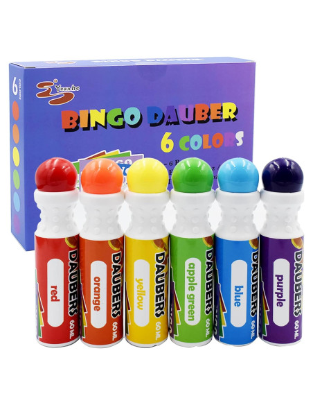 Marcadores de Puntos Yuanhe Bingo Daubers - Set 6 Colores