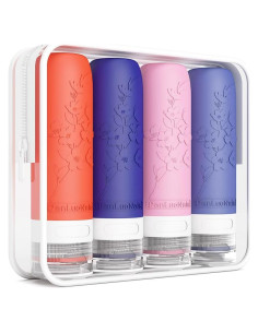 Juego de Botellas de Viaje PanLuoNais 3 Oz Silicona A Prueba de Fugas