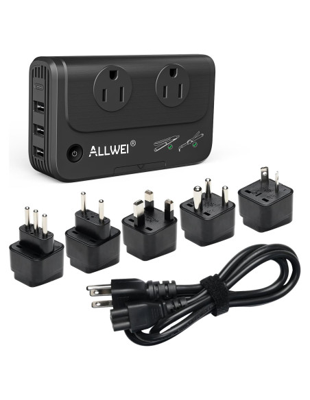 Convertidor de Voltaje ALLWEI 220V a 110V para Viajes