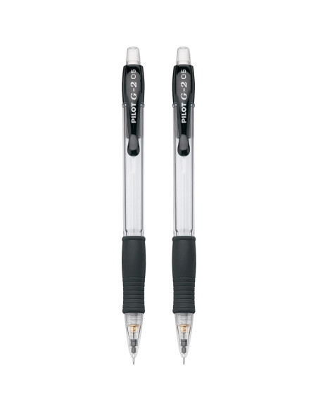 Lápices Mecánicos Pilot G2 0.5mm HB Transparente Paquete 2