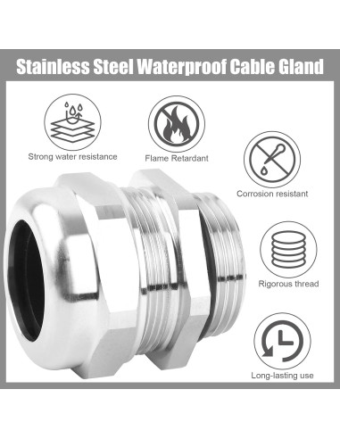 Abrazadera de Cable de Acero Inoxidable NPT 1" IP68 18-25mm