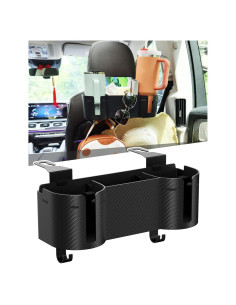 Organizador de Asiento de Auto JETOO con Soporte para 2 Tazas