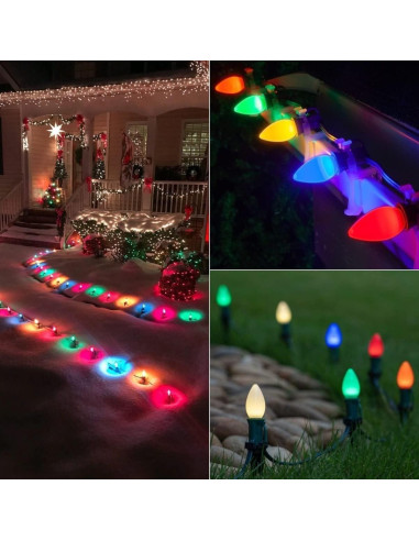 Pack de 25 Bombillas C7 Verdes E12 5W para Decoración