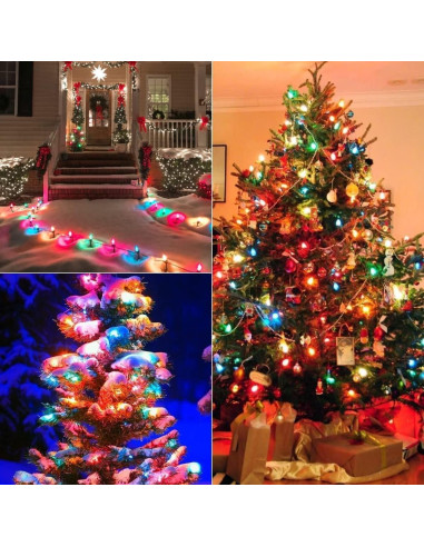 Pack de 25 Bombillas C7 Verdes E12 5W para Decoración