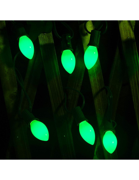 Pack de 25 Bombillas C7 Verdes E12 5W para Decoración