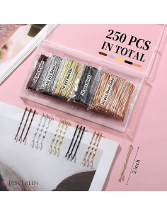 Kit 250 Horquillas de Pelo JASVERLIN 5cm Colores Variados 2