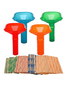 Juego de Tubos para Contar Monedas ESSENTIAL 4 Tubos y 100 Envolturas