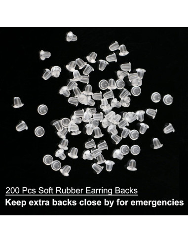 Pendientes Transparentes KMEOSCH 400 Piezas 20G para Oídos Sensibles