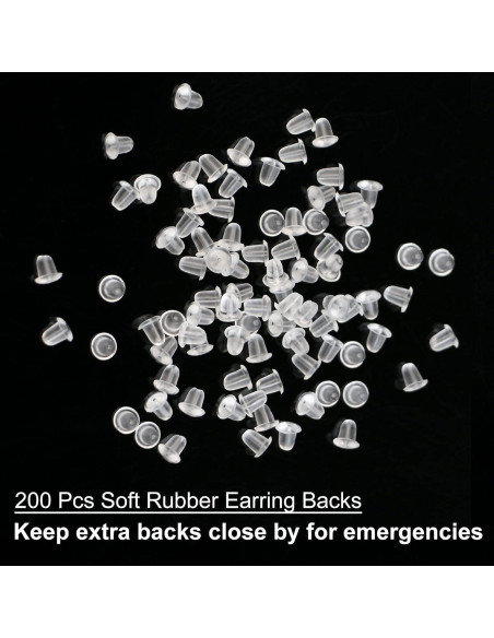 Pendientes Transparentes KMEOSCH 400 Piezas 20G para Oídos Sensibles