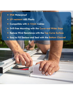 Entrante de Cable Solar IP68 Restmo Doble Resistente 4x9.5cm 2