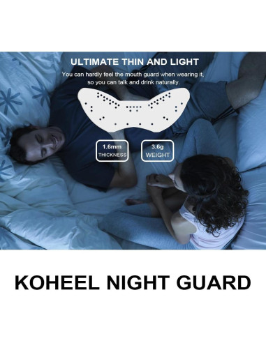 Protector Bucal KOHEEL Ultra-Ligero para Bruxismo - 1 Paquete