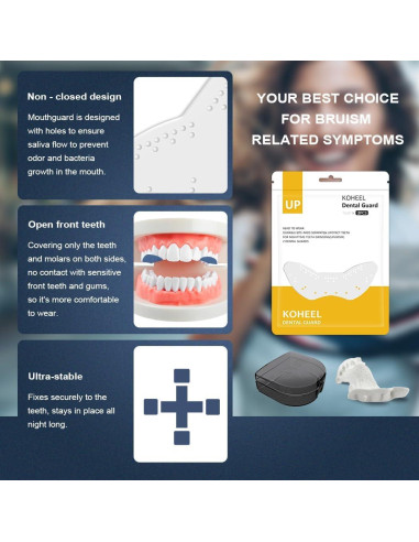 Protector Bucal KOHEEL Ultra-Ligero para Bruxismo - 1 Paquete