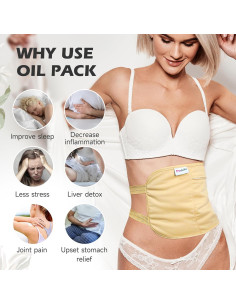 Compresa de Aceite de Ricino Pedobi - Algodón Orgánico Reutilizable 2