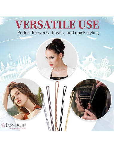 Kit 250 Horquillas de Pelo JASVERLIN 5cm Colores Variados