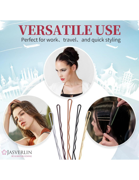 Kit 250 Horquillas de Pelo JASVERLIN 5cm Colores Variados