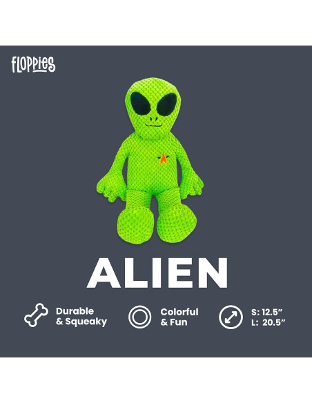 Juguete de Peluche para Perros fabdog Floppies Pequeño Alienígena