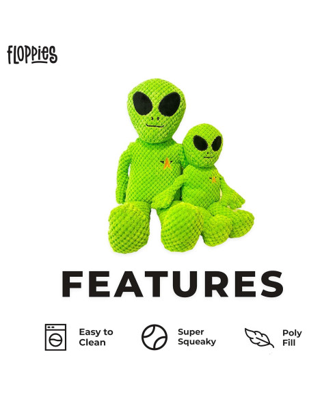 Juguete de Peluche para Perros fabdog Floppies Pequeño Alienígena