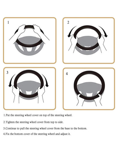 Cubierta de Volante MOMODEER 38 cm Azul Suave Antideslizante