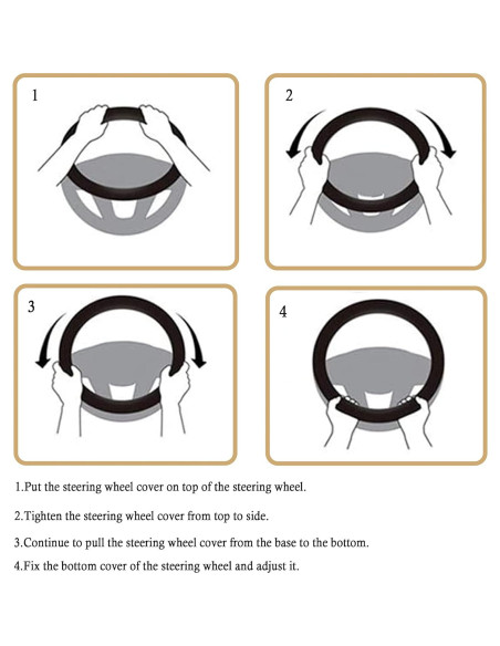 Cubierta de Volante MOMODEER 38 cm Azul Suave Antideslizante