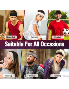 Banda deportiva para la cabeza NONSTOP, algodón, unisex, 5.5 cm 2