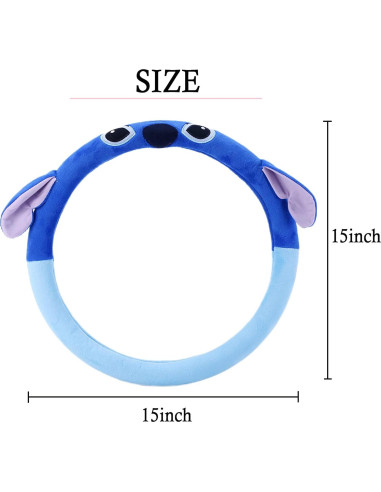 Cubierta de Volante MOMODEER 38 cm Azul Suave Antideslizante