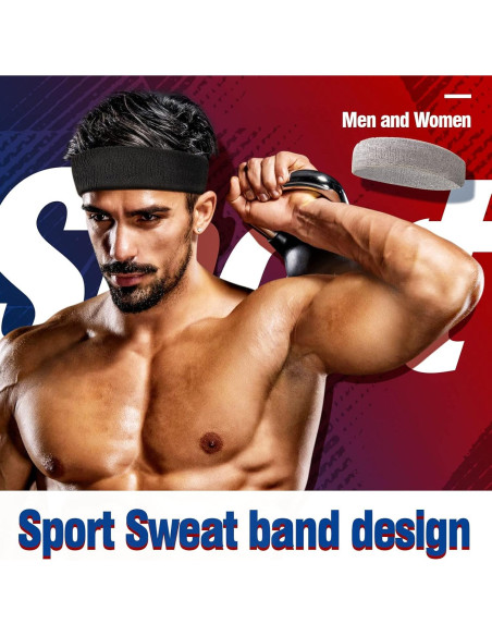 Banda deportiva para la cabeza NONSTOP, algodón, unisex, 5.5 cm