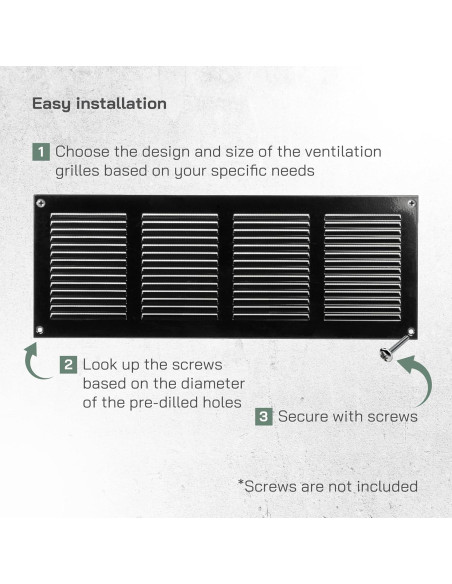 Cubierta de Ventilación Metal 40x15 cm con Protección Insectos