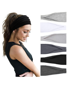 Bandas de Cabeza Anchas Antideslizantes Huachi - 6 Colores