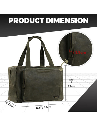 Bolsa de Herramientas Kaaltisy de Lona Encerada 39.4x19.1x27.9cm