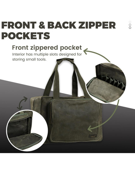 Bolsa de Herramientas Kaaltisy de Lona Encerada 39.4x19.1x27.9cm