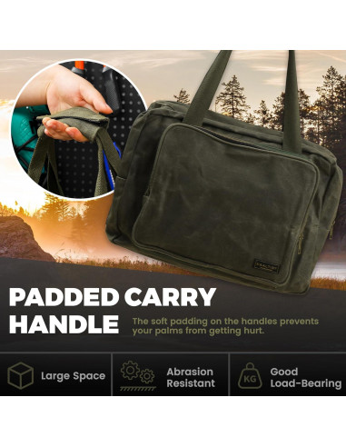 Bolsa de Herramientas Kaaltisy de Lona Encerada 39.4x19.1x27.9cm