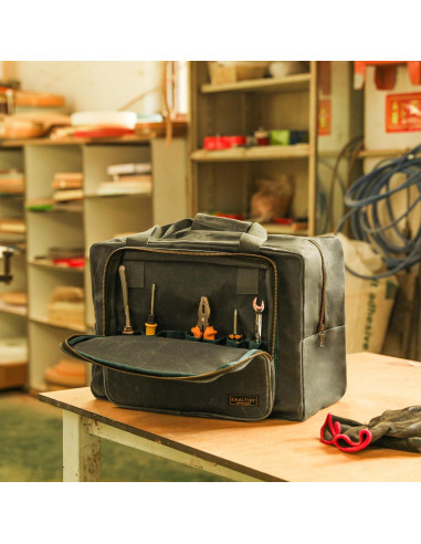 Bolsa de Herramientas Kaaltisy de Lona Encerada 39.4x19.1x27.9cm