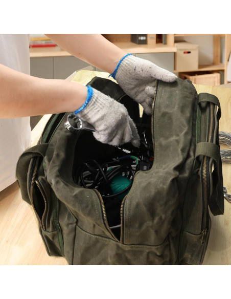 Bolsa de Herramientas Kaaltisy de Lona Encerada 39.4x19.1x27.9cm