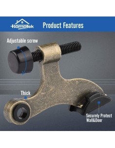 Pasador de Bisagra Parada de Puerta HOMOTEK Bronce Antiguo 2