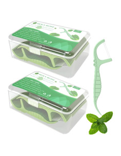 Palillos de Hilo Dental Holy Rose 2 Cajas Sabor Menta 100 Unidades