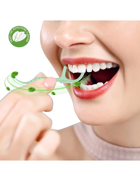 Palillos de Hilo Dental Holy Rose 2 Cajas Sabor Menta 100 Unidades