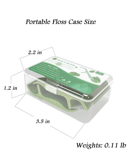 Palillos de Hilo Dental Holy Rose 2 Cajas Sabor Menta 100 Unidades