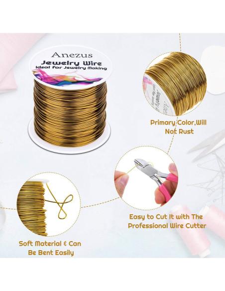 Alambre de Joyería Anezus 20 Gauge 25m Cobre Bronce Antiguo